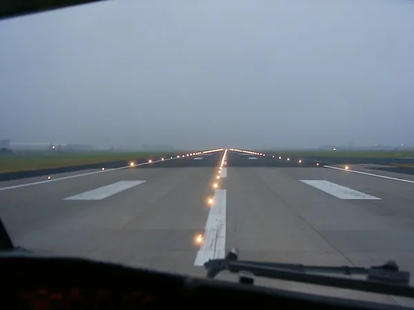 Wait a few minutes for a heavy predecessor's wake to clear, to avoid wake turbulence. Departure from runway 24 Schiphol (the Kaagbaan).